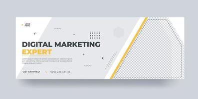 digitale Marketingagentur Social Media Cover Template Design vektor