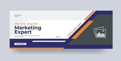 digitale Marketingagentur Social Media Cover Template Design vektor