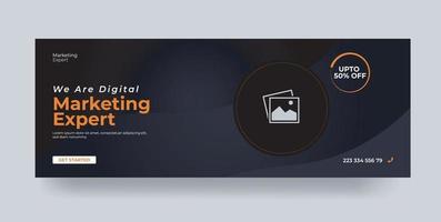 digitale Marketingagentur Social Media Cover Template Design vektor