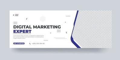 digitale Marketingagentur Social Media Cover Template Design vektor