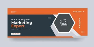 digitale Marketingagentur Social Media Cover Template Design vektor