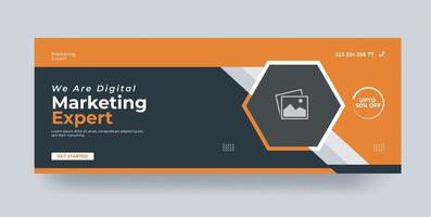 digitale Marketingagentur Social Media Cover Template Design vektor