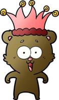 Cartoon-Teddybär lacht vektor