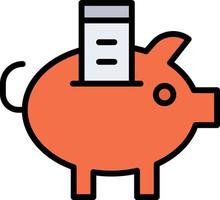 Sparschwein-Vektor-Icon-Design-Illustration vektor