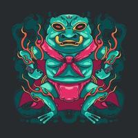 Froschkrieger-Vektorillustration vektor