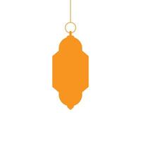 eps10 Orange Vektor Ramadan Laterne oder Dangler solide Kunstikone isoliert auf weißem Hintergrund. Taschenlampen- oder Lampensymbol in einem einfachen, flachen, trendigen, modernen Stil für Ihr Website-Design, Logo und mobile App