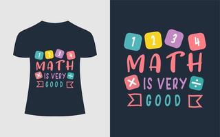 matematik t skjorta design lärare begrepp Citat - 1234 matematik är mycket Bra vektor