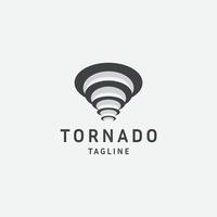 Tornado- oder Hurrikan-Logo-Icon-Design-Vorlage flacher Vektor