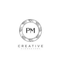 pm Anfangsbuchstabe Blume Logo Vorlage Vektor Premium Vektorgrafiken