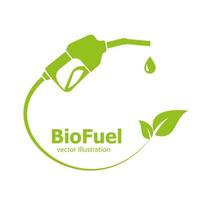Icon-Logo mit dem Konzept der grünen Energie, insbesondere Brennstoffenergiequellen vektor