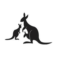 känguru logotyp mall vektor illustration design