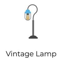 trendige Vintage-Lampe vektor