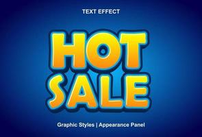 varm försäljning text effekt med grafisk stil och redigerbar vektor