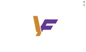 alfabet brev initialer monogram logotyp yf, fy, y och e vektor