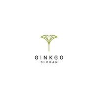 Ginkgo-Logo-Design-Icon-Vektor vektor