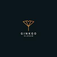 Ginkgo-Logo-Design-Icon-Vektor vektor