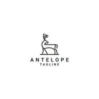 Antilopen-Logo-Design-Ikonenvektor vektor