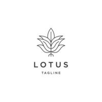 lotus linje logotyp ikon design mall platt vektor