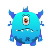 illustration unik monster design maskot vektor