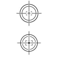 Scharfschützenvisier Symbol Fadenkreuz Logo Vektor
