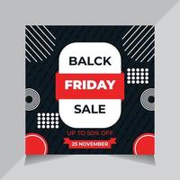 Black Friday Sale Banner Design, Social Media Web Banner, kostenloser Vektor