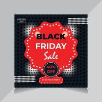 Black Friday Sale Banner Design, Social Media Web Banner, kostenloser Vektor