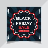 Social-Media-Post-Design, Black-Friday-Verkaufsbanner, freier Vektor