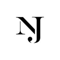 abstrakt nk initialer monogram logotyp design, ikon för företag, mall, enkel, elegant vektor