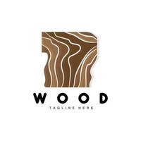 Holzschicht Logo Baumrinde Struktur Design Wald Vorlage Vektor