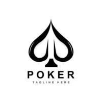 poker kasino kort logotyp, diamant kort ikon, hjärtan, spader, ess. hasardspel spel poker klubb design vektor