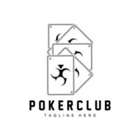 poker kasino kort logotyp, diamant kort ikon, hjärtan, spader, ess. hasardspel spel poker klubb design vektor