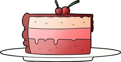Cartoon Stück Kuchen vektor