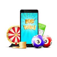 Lotterie mobile App Design vektor