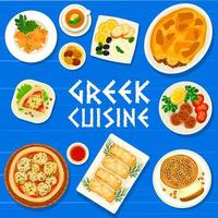 grekisk kök restaurang mat meny omslag mall vektor