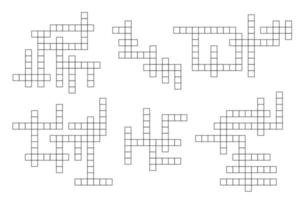 Kreuzworträtsel-Spielraster, pädagogisches Textquiz vektor