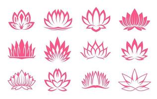 rosa lotusikonen, buddhismus, asiatische kultursymbole vektor