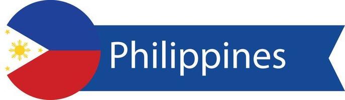 philippinisches Flaggensymbol vektor