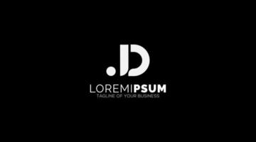 modern brev jd logotyp design ikon symbol vektor mall