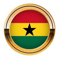 ghana flagga emblem, guld medalj modell, värld kopp flagga, lägre tredje ikon vektor