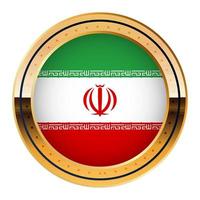 iranisches Flaggenemblem, Goldmedaillenmodell, WM-Flagge, unteres Drittel-Symbol vektor