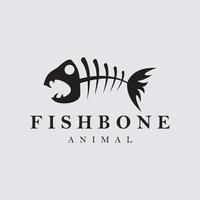 Fishbone-Tier-Logo-Design vektor