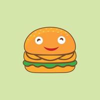 Burger-Cartoon-Vektor-Illustrator-Design vektor