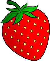 jordgubb vektor illustration. röd bär vektor för logotyp, ikon, tecken, symbol, företag, design eller dekoration. röd jordgubb klämma konst