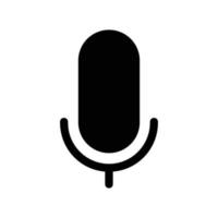 platt mikrofon ikon vektor illustration. mikrofon, röst brännare, mun högtalare tecken design eps 10.