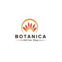 botanica affär logotyp vektor