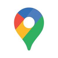 Google Maps-Logo auf transparentem weißem Hintergrund vektor