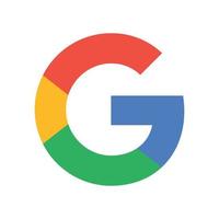 Google logotyp på transparent vit bakgrund vektor