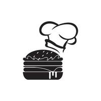 burger logotyp vektor ikon illustration