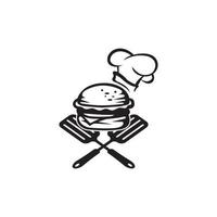 burger logotyp vektor ikon illustration