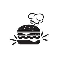 burger logotyp vektor ikon illustration